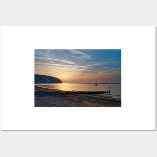 Swanage Bay Sunrise Posters and Art